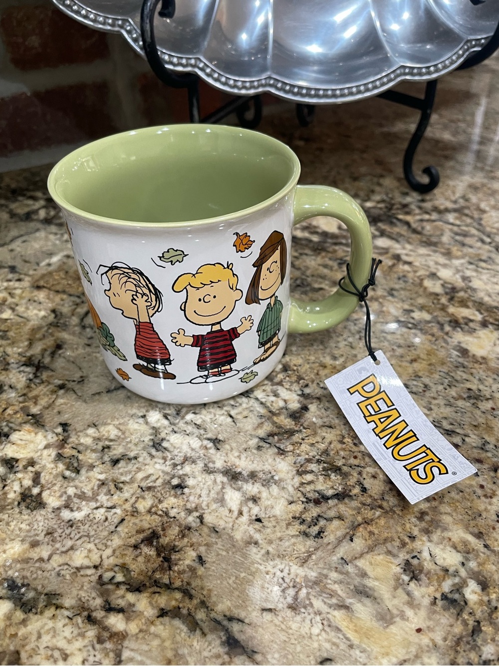 Peanuts Charlie Brown and friends pumpkin Happy Fall double sided mug -Brand New